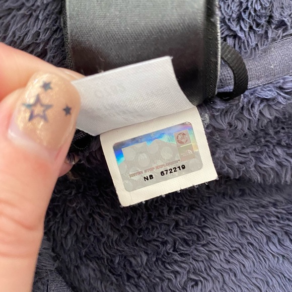 The North Face Dark Purple Fuzzy Fleece High Neck Osito 2 Jacket Full Zip Coat - Picture 8 of 10